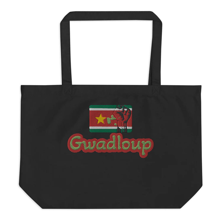 Sac fourre-tout spacieux Grande Broderie "Gwadloup"
